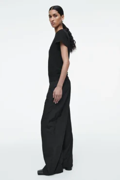 COS SHRUNKEN SLIM T-SHIRT BLACK