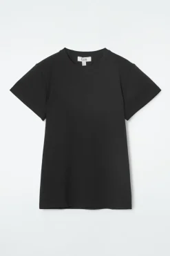 COS SHRUNKEN SLIM T-SHIRT BLACK