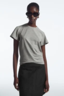 Sale COS SHRUNKEN SLIM T-SHIRT GRAY MARL
