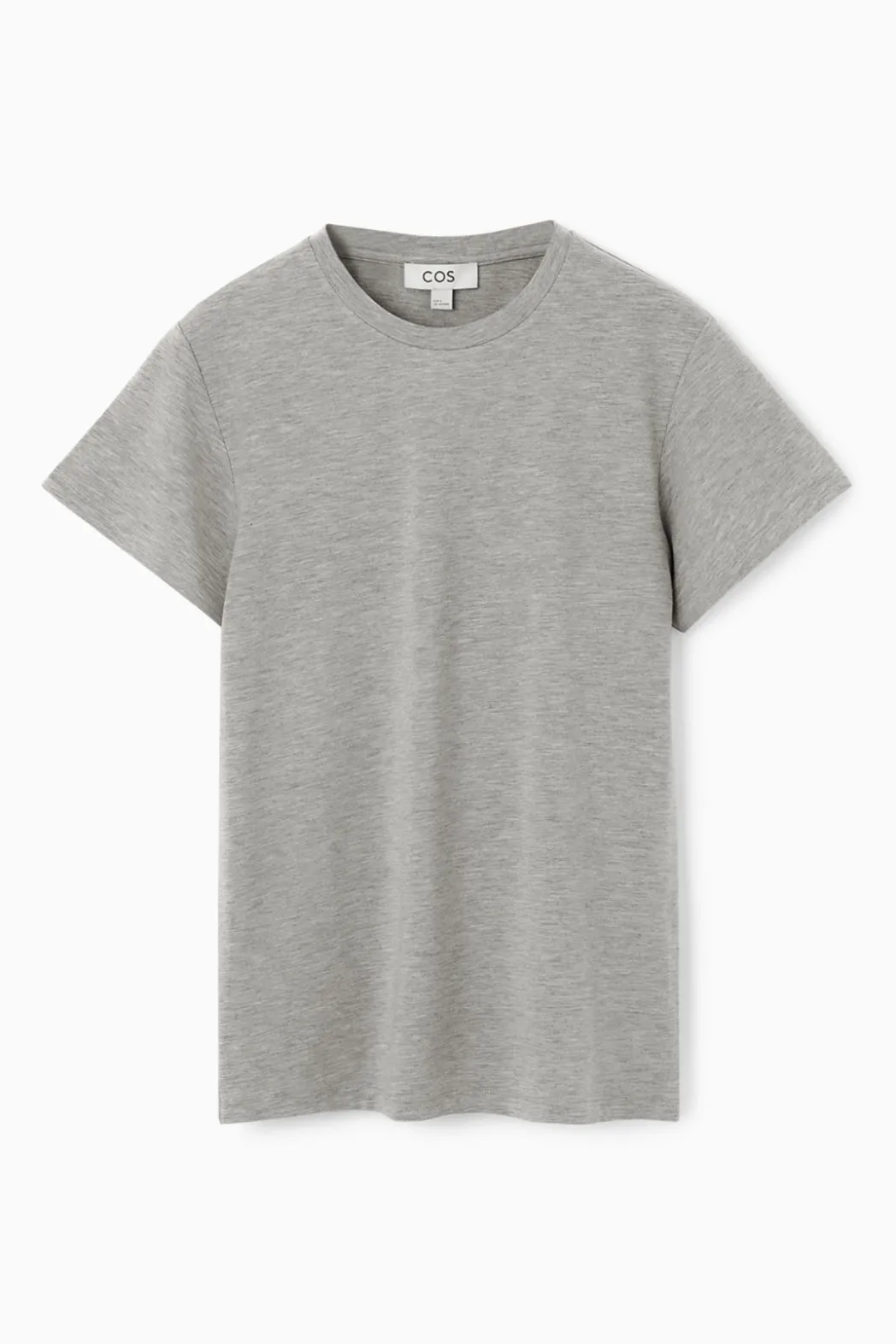 Sale COS SHRUNKEN SLIM T-SHIRT GRAY MARL