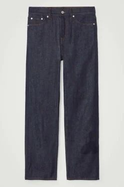 Clearance COS SIGNATURE RAW SELVEDGE STRAIGHT-LEG JEANS RAW INDIGO