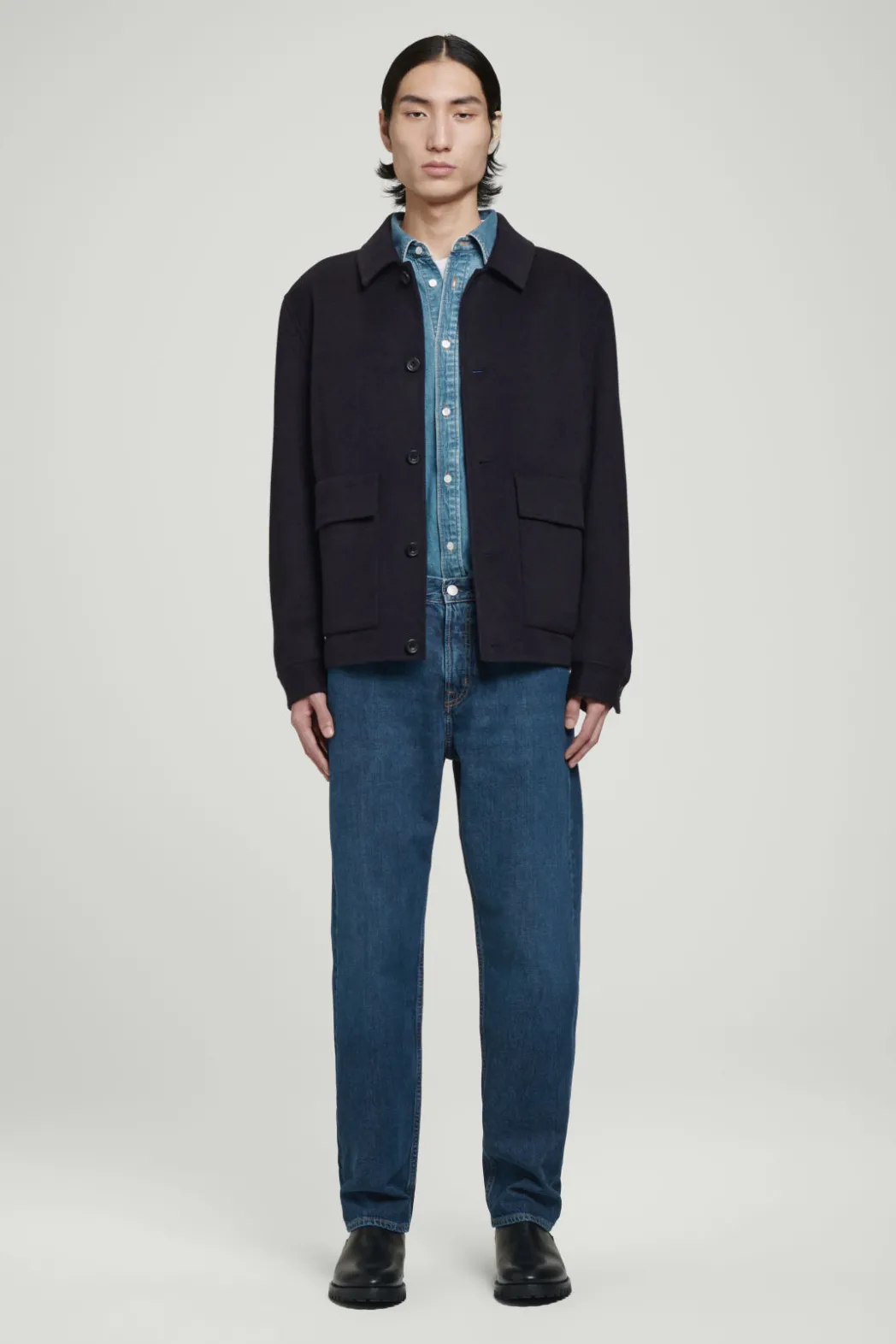 New COS SIGNATURE STRAIGHT-LEG JEANS DARK BLUE