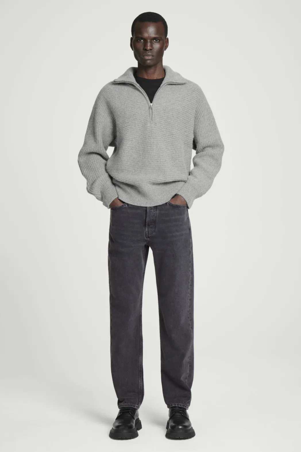 Online COS SIGNATURE STRAIGHT-LEG JEANS WASHED BLACK