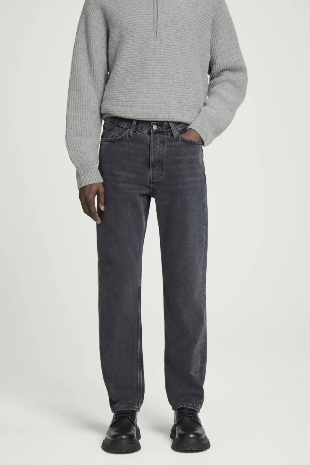 Online COS SIGNATURE STRAIGHT-LEG JEANS WASHED BLACK