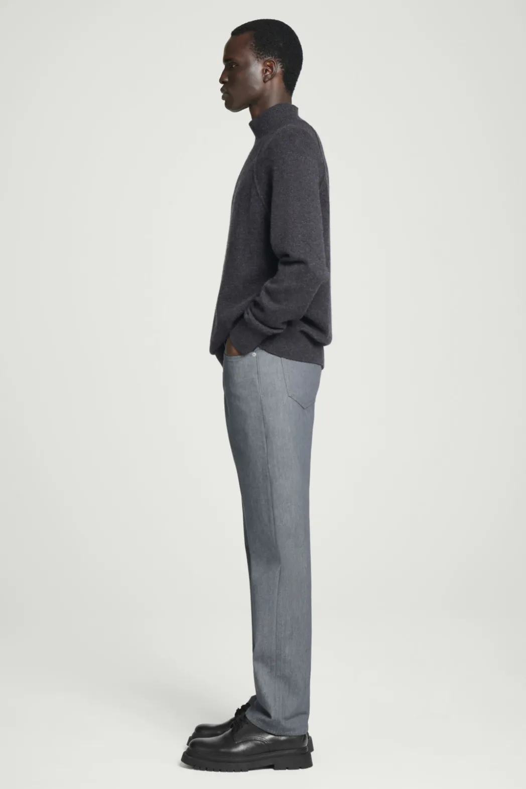 COS SIGNATURE STRAIGHT-LEG JEANS GRAY