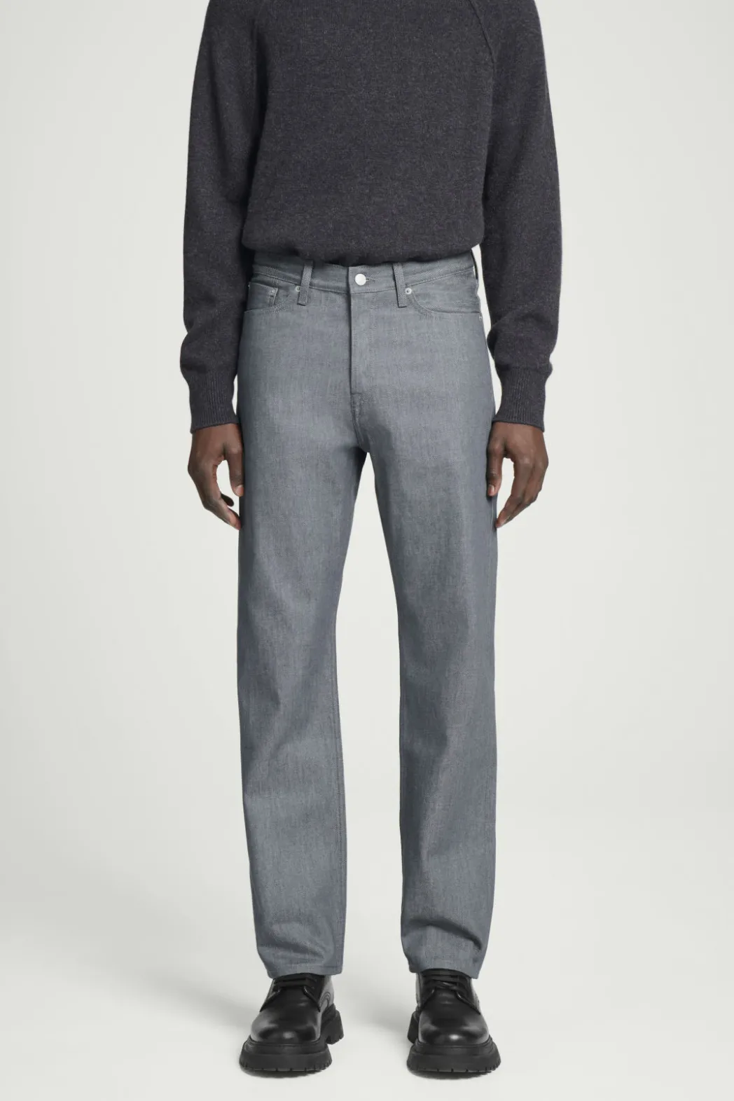 COS SIGNATURE STRAIGHT-LEG JEANS GRAY