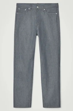 COS SIGNATURE STRAIGHT-LEG JEANS GRAY