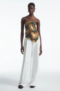 Hot COS SILK NECK SCARF BEIGE / BLUE
