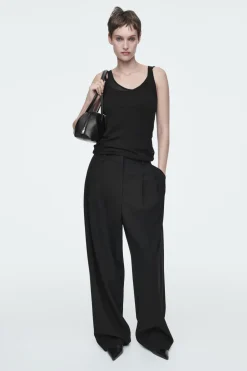 Best COS SILK TANK TOP BLACK