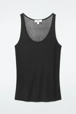 Best COS SILK TANK TOP BLACK