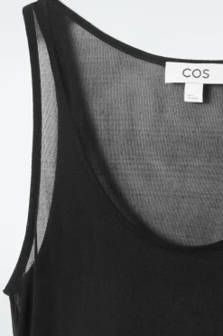 Best COS SILK TANK TOP BLACK