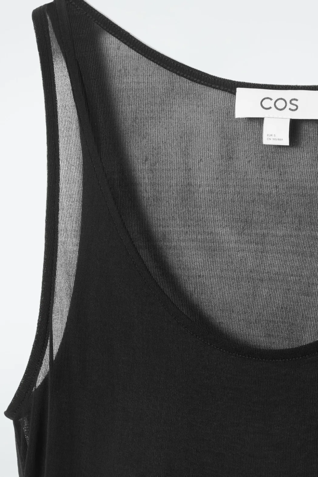 Best COS SILK TANK TOP BLACK