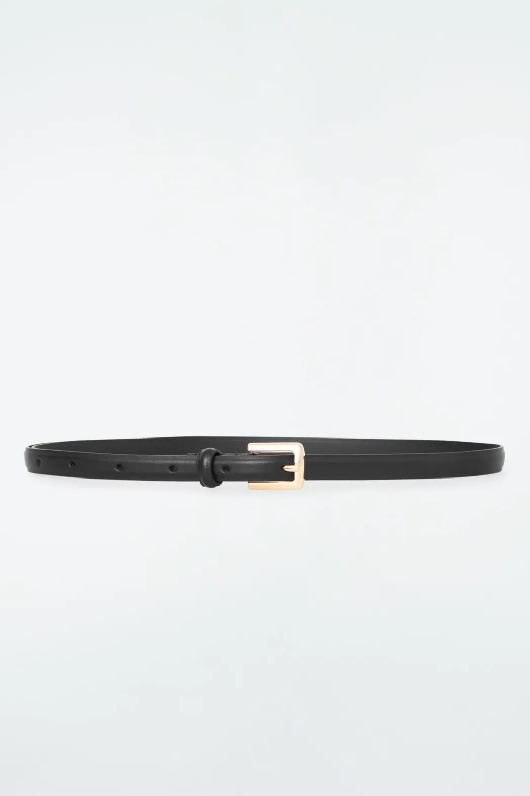 Online COS SKINNY LEATHER BELT BLACK