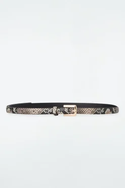 Best COS SKINNY LEATHER BELT SNAKE EFFECT