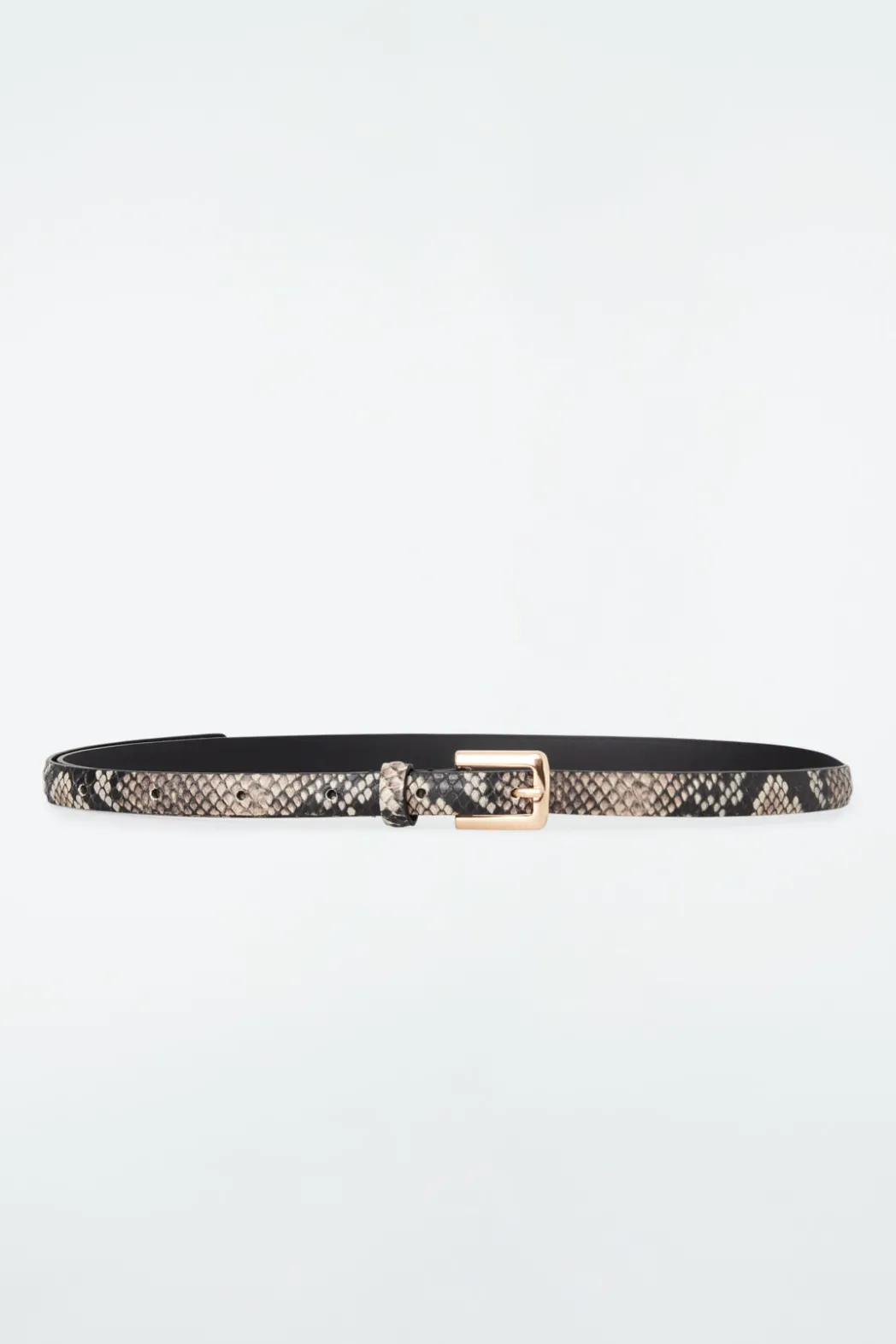 Best COS SKINNY LEATHER BELT SNAKE EFFECT
