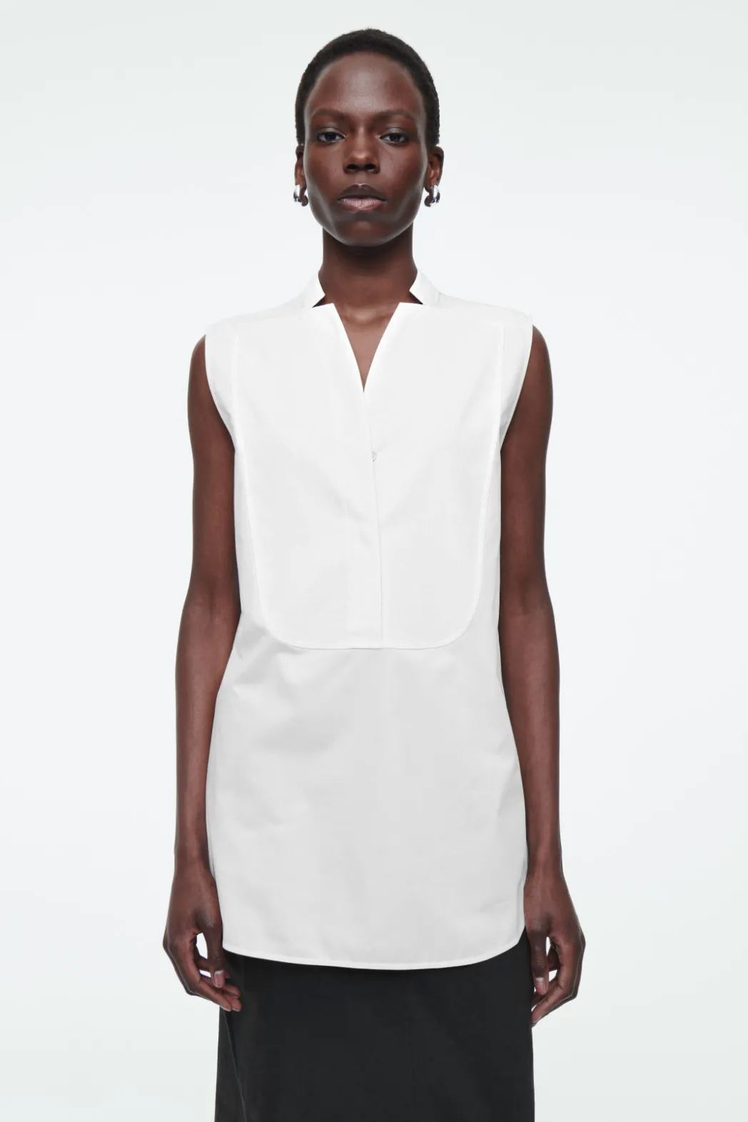 New COS SLEEVELESS BLOUSE WHITE