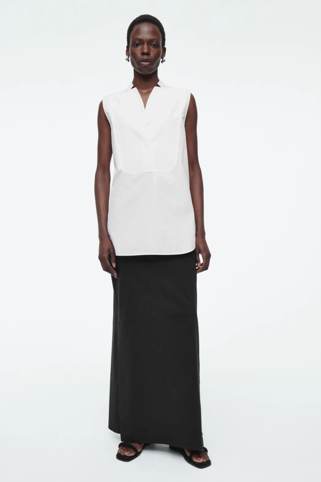 New COS SLEEVELESS BLOUSE WHITE