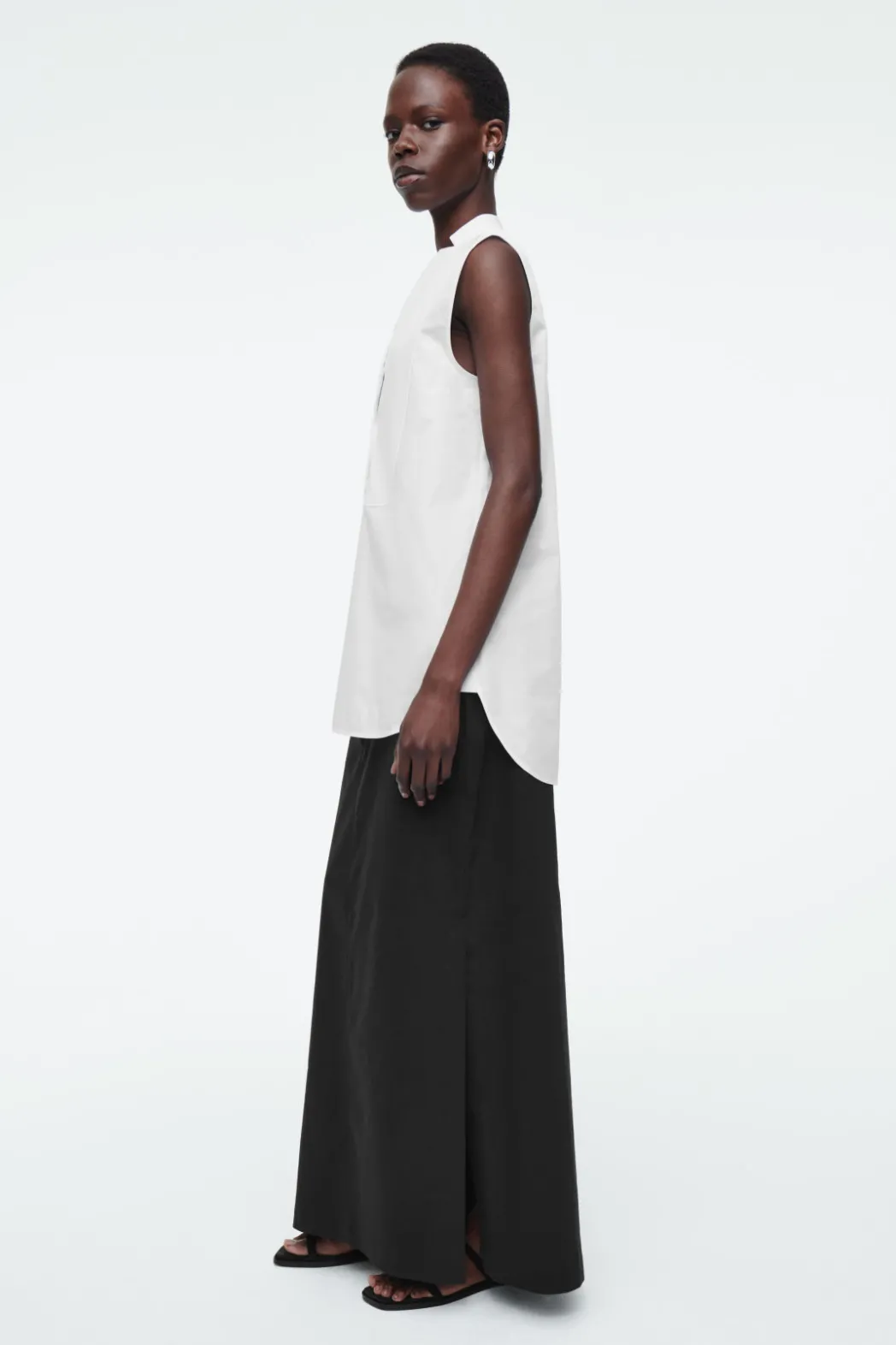 New COS SLEEVELESS BLOUSE WHITE