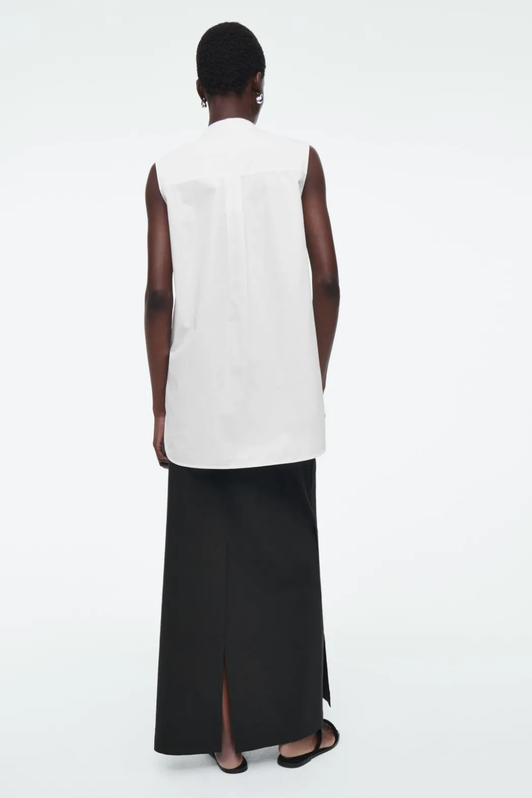 New COS SLEEVELESS BLOUSE WHITE