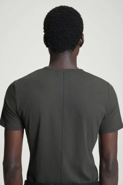 Online COS SLIM COTTON-CREPE T-SHIRT DARK GRAY