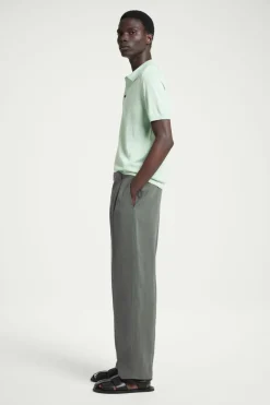 Best COS SLIM KNITTED SILK POLO SHIRT MINT GREEN