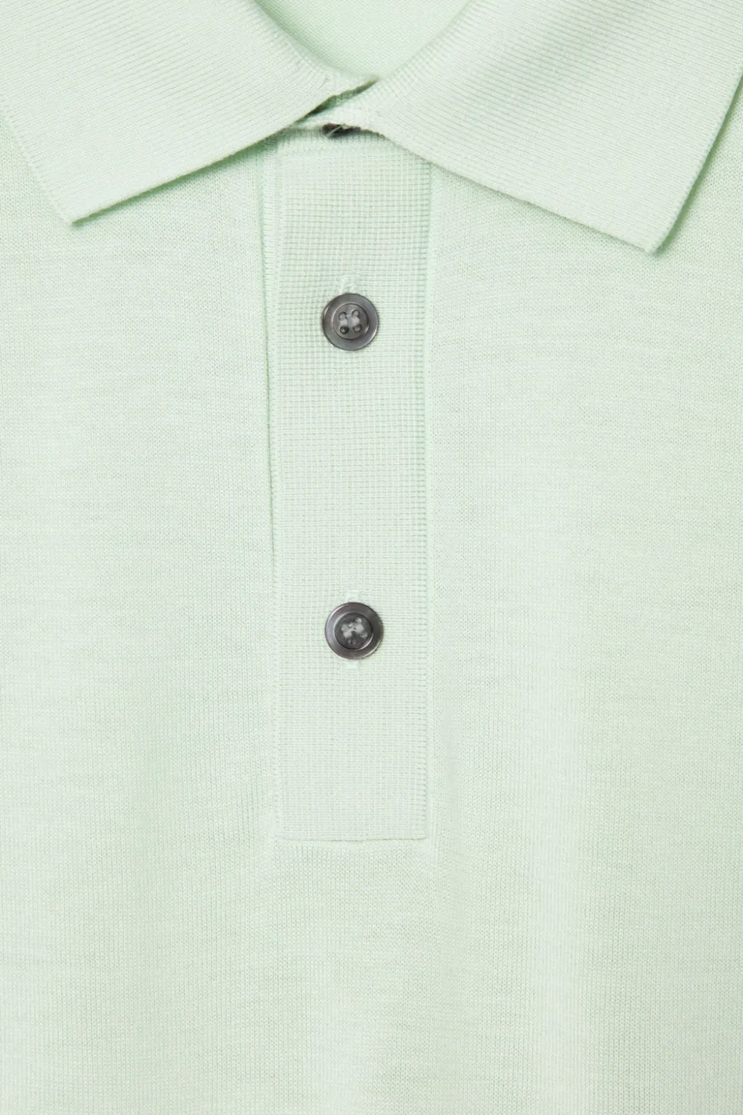 Best COS SLIM KNITTED SILK POLO SHIRT MINT GREEN