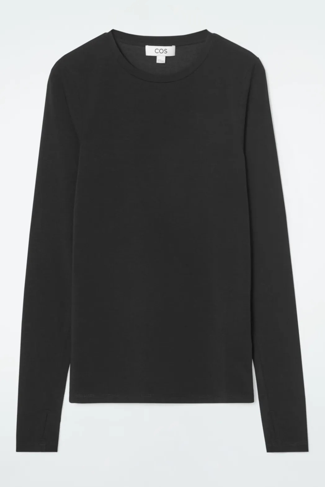 COS SLIM LONG-SLEEVE TOP BLACK