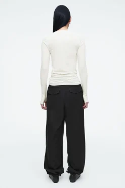 Clearance COS SLIM LONG-SLEEVE TOP WHITE