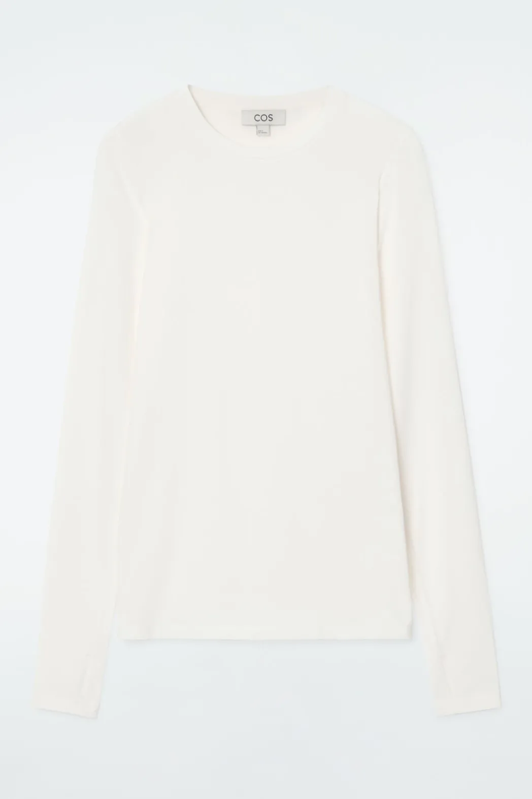 Clearance COS SLIM LONG-SLEEVE TOP WHITE