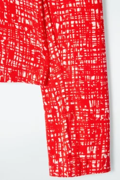 Online COS SLIM LONG-SLEEVE TOP RED / WHITE