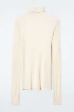 Online COS SLIM SILK TURTLENECK TOP OFF-WHITE