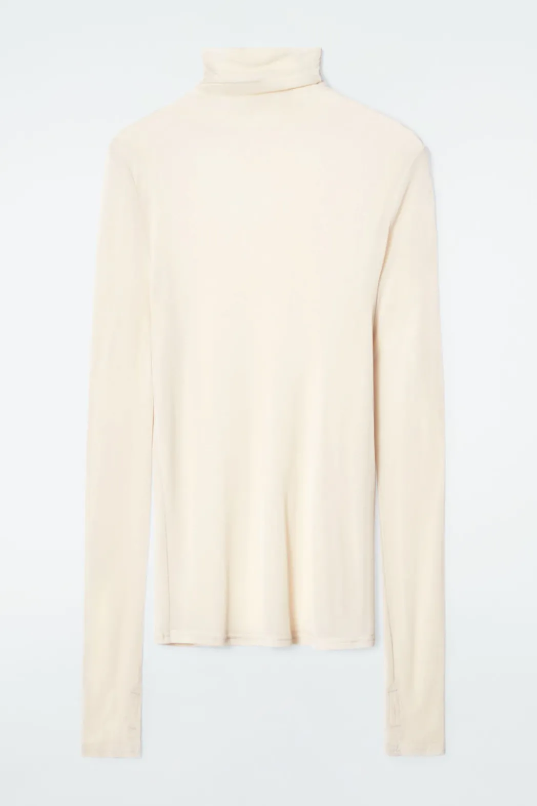 Online COS SLIM SILK TURTLENECK TOP OFF-WHITE
