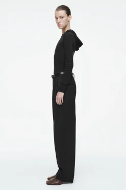 Best COS SLIM TAILORED WOOL-BLEND PANTS BLACK