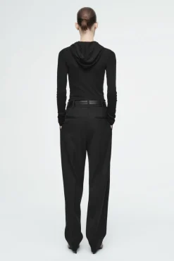 Best COS SLIM TAILORED WOOL-BLEND PANTS BLACK