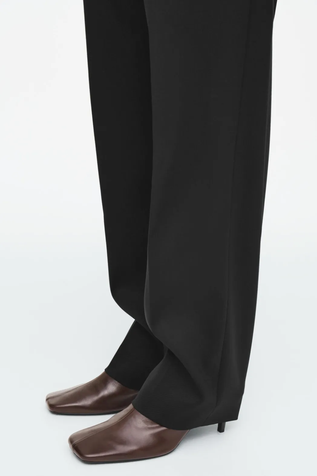 Best COS SLIM TAILORED WOOL-BLEND PANTS BLACK