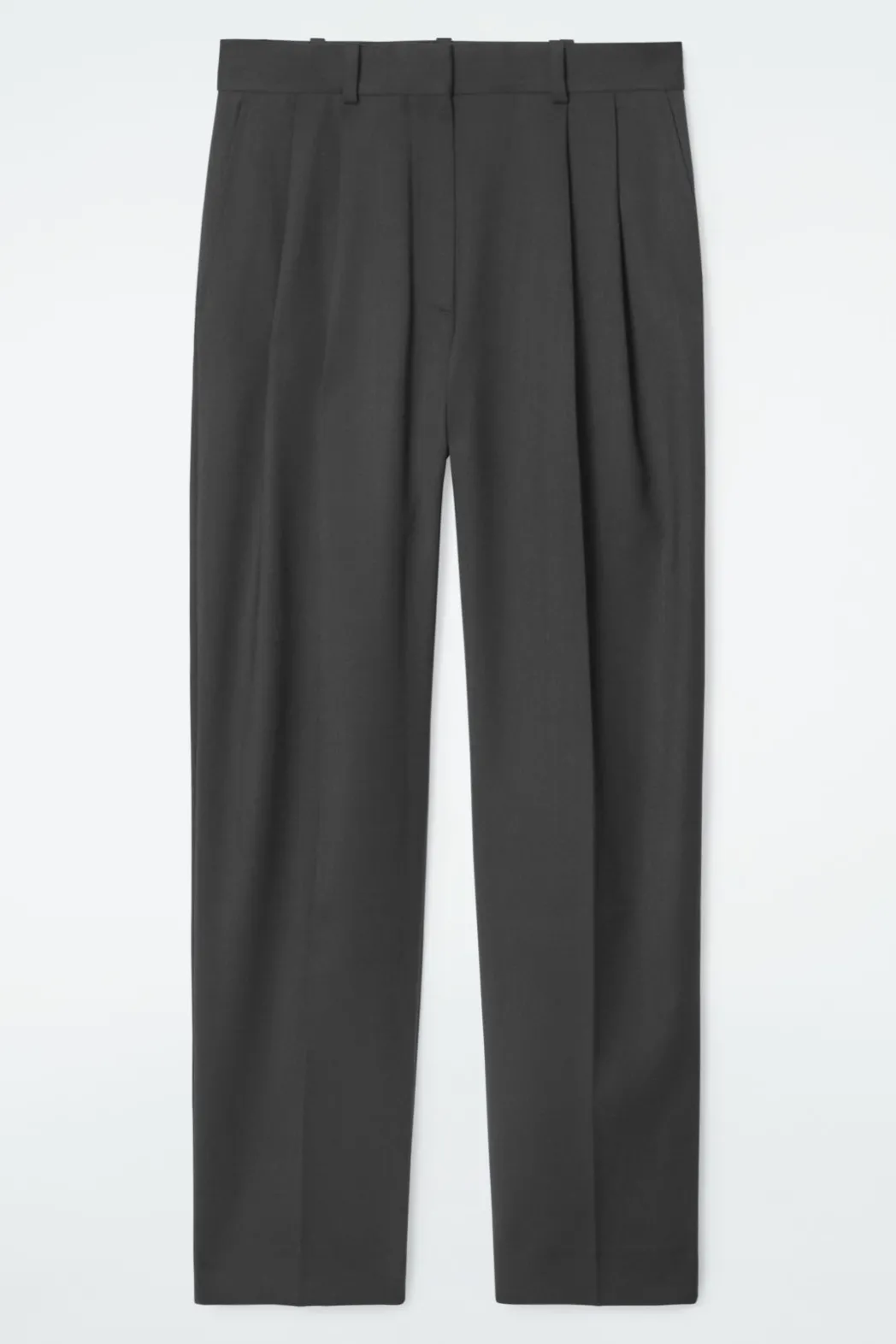 Best COS SLIM TAILORED WOOL-BLEND PANTS BLACK