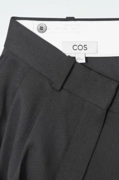 Best COS SLIM TAILORED WOOL-BLEND PANTS BLACK