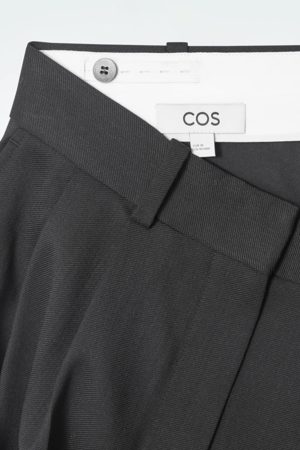 Best COS SLIM TAILORED WOOL-BLEND PANTS BLACK