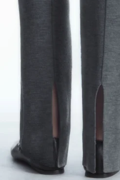Clearance COS SLIM-FIT KNITTED PANTS GRAY