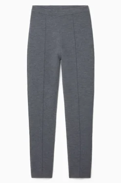Clearance COS SLIM-FIT KNITTED PANTS GRAY