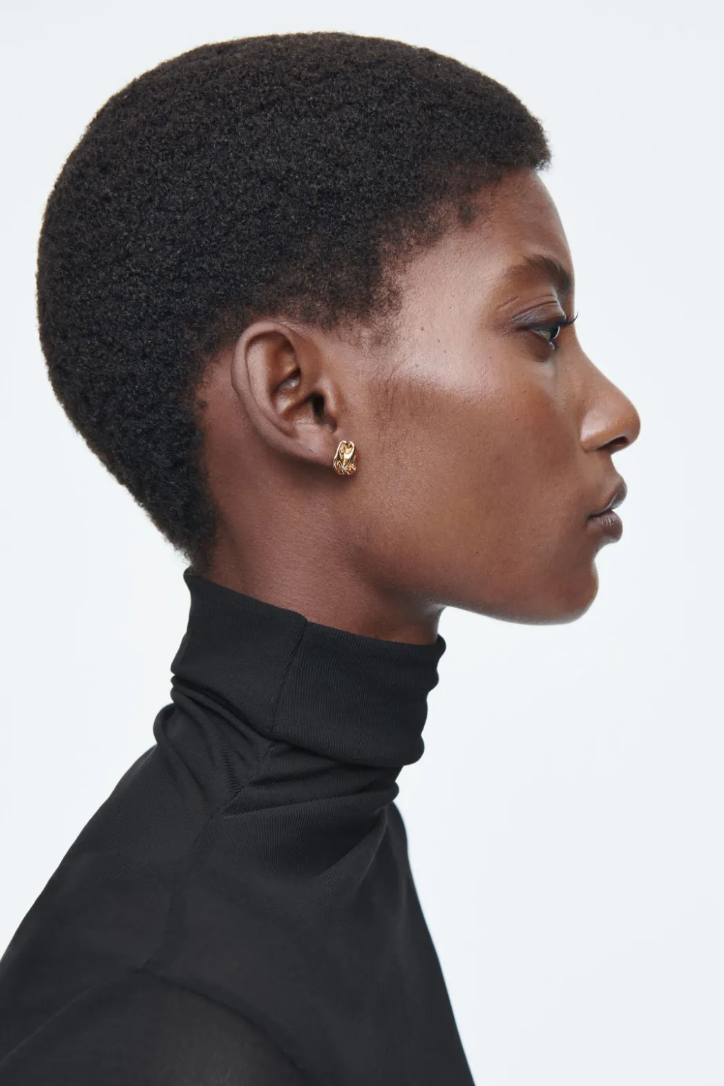 Best COS SMALL SCRUNCHED MISMATCHED EARRINGS GOLD