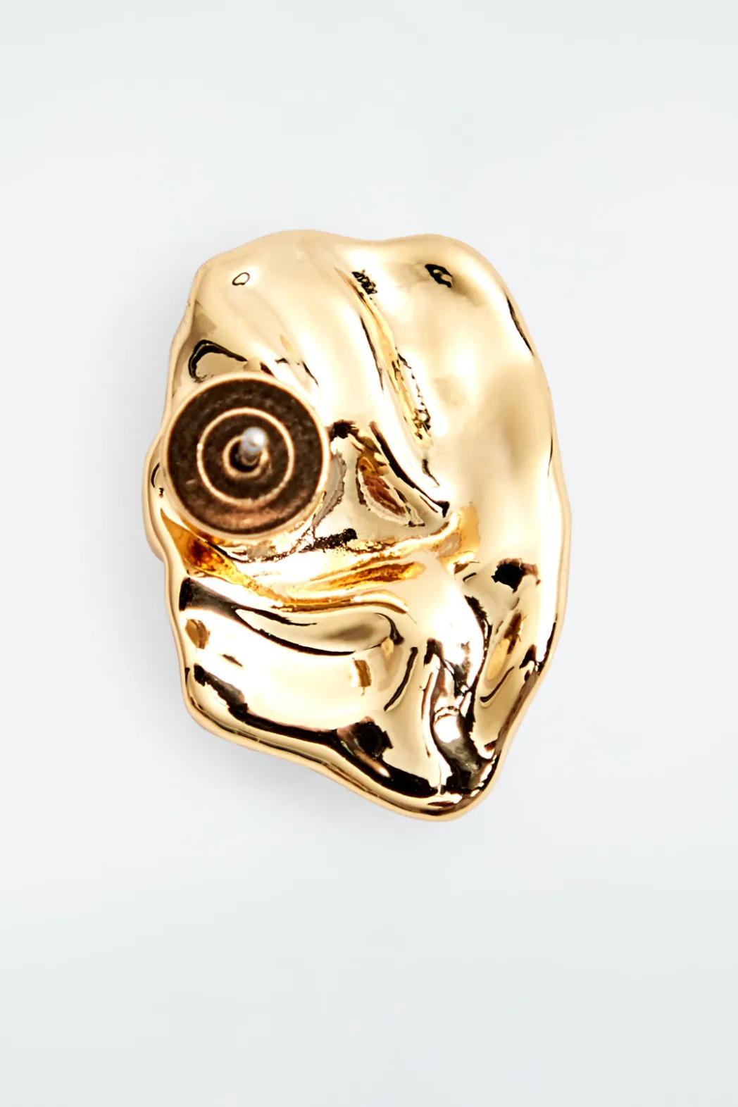 Best COS SMALL SCRUNCHED MISMATCHED EARRINGS GOLD
