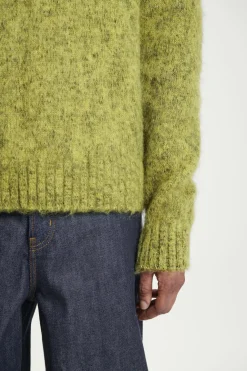 COS SPACE-DYED MOHAIR-BLEND SWEATER GREEN