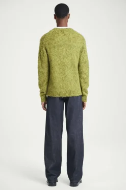 COS SPACE-DYED MOHAIR-BLEND SWEATER GREEN