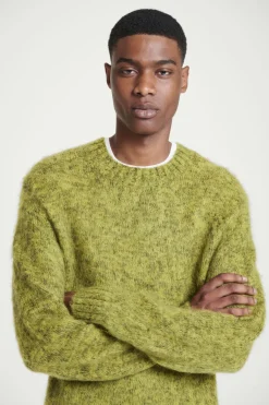 COS SPACE-DYED MOHAIR-BLEND SWEATER GREEN