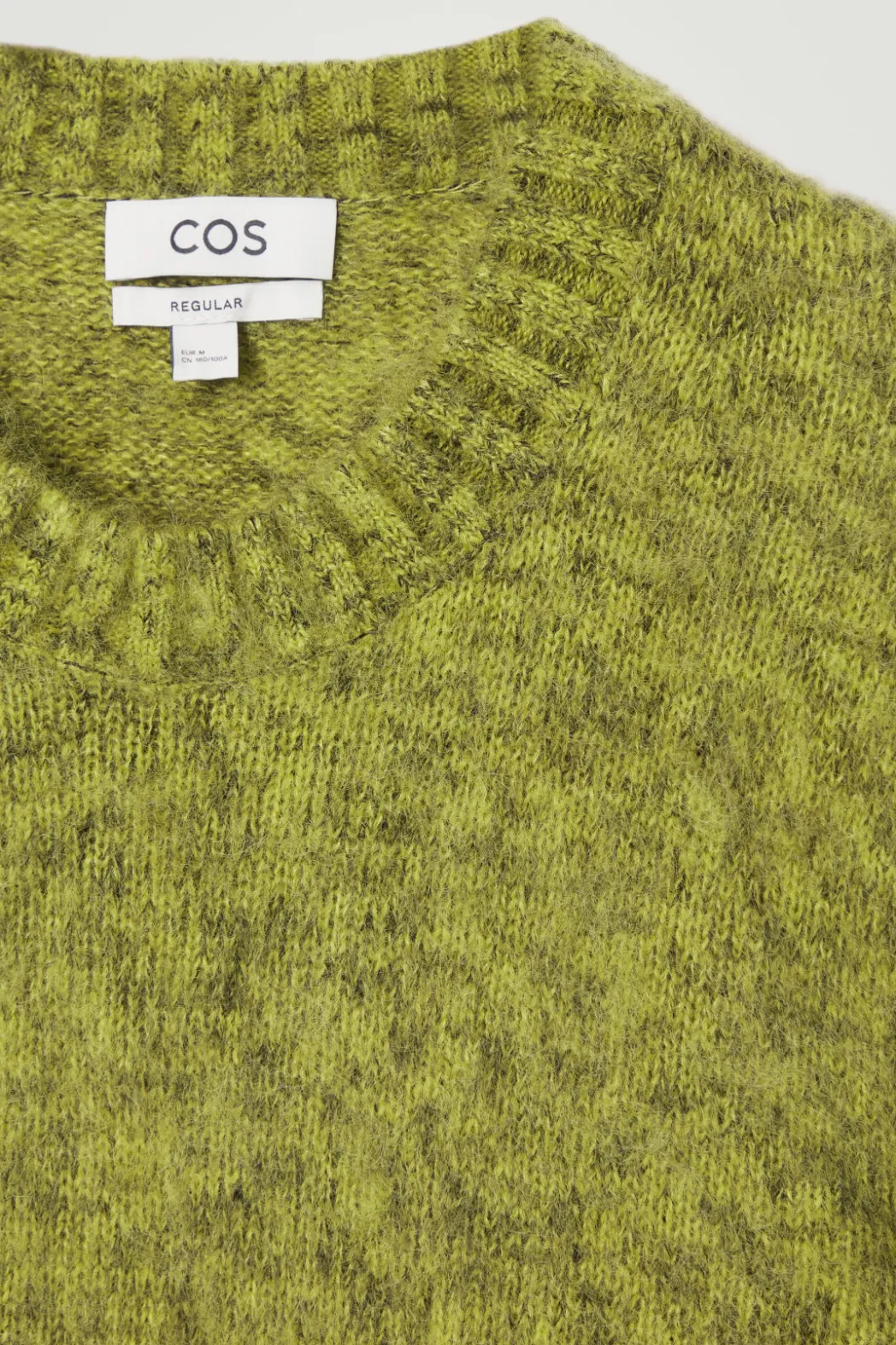 COS SPACE-DYED MOHAIR-BLEND SWEATER GREEN