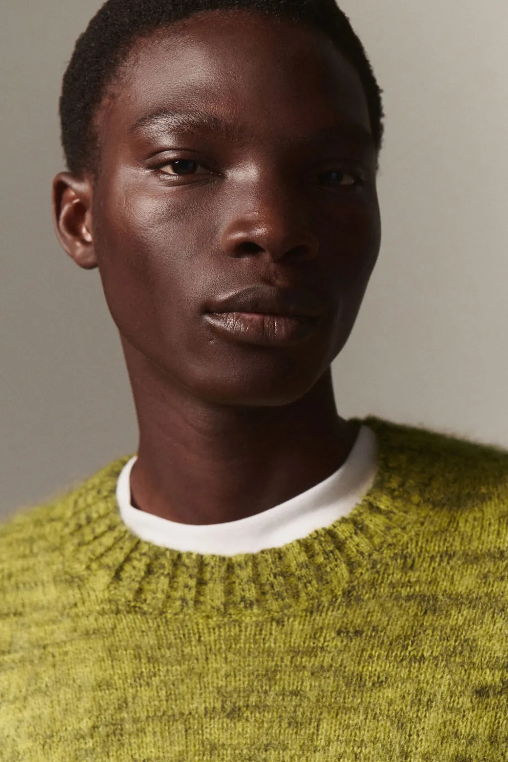 COS SPACE-DYED MOHAIR-BLEND SWEATER GREEN