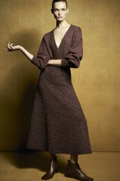Sale COS SPARKLY MERINO WOOL CARDIGAN MAHOGANY