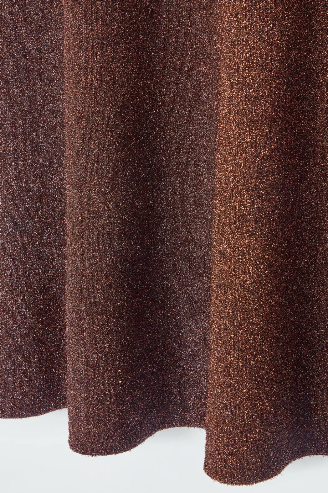 Online COS SPARKLY MERINO WOOL MIDI SKIRT MAHOGANY