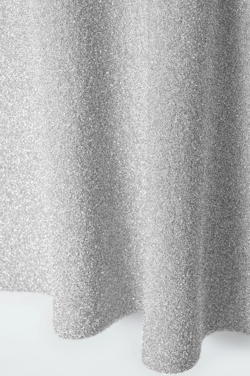 Outlet COS SPARKLY MERINO WOOL MIDI SKIRT SILVER